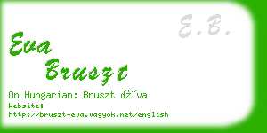 eva bruszt business card